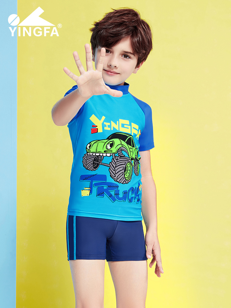 Y0558,男童分体泳衣,图片1