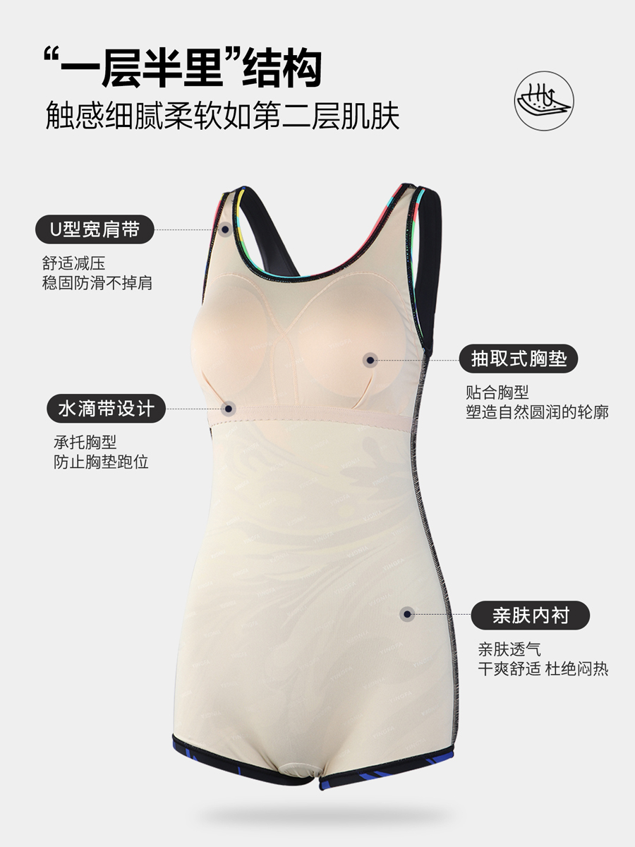 86B568,女士平角连体泳衣,图片5